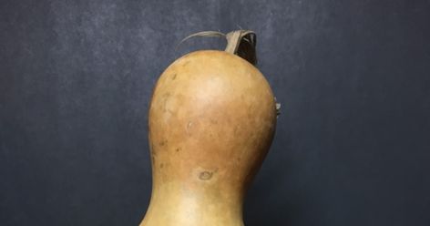 Today's post is on how to make a "Thunder Gourd". What's a Thunder Gourd you ask? Well it's a gourd which, after being prepared and transfor... Thunder Gourds How To Make, Stone Spray Paint, Green Alcohol, Textured Spray Paint, Sound Of Thunder, Gourd Crafts, Drum Head, White Spray Paint, Gourds Crafts