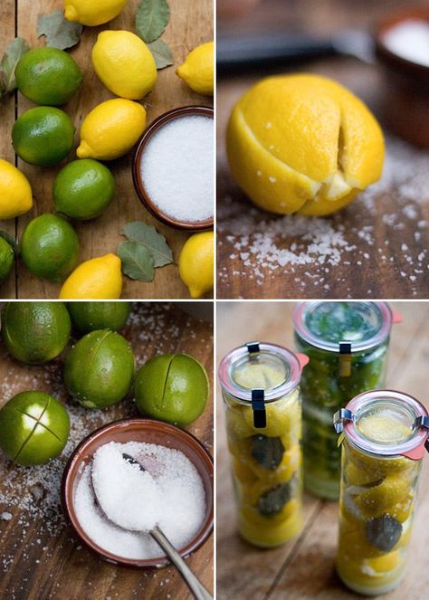 Jamie Oliver's Preserved Lemons (or Limes) Lime Preserves, Preserved Limes, Barbecued Fish, Preserving Lemons, Preserved Lemons Recipes, Dog Breakfast, Lemons And Limes, Weck Jars, Preserved Lemon