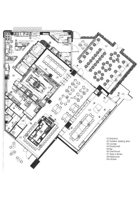 Design Studio Floor Plan, Restaurant Plan Design, Restaurant Interior Design Plan, Restaurant Plan Architecture, Restaurant Design Plan, Resort Hotel Design, Restaurant Floor Plan, Bathroom Layout Plans, Commercial Kitchen Design