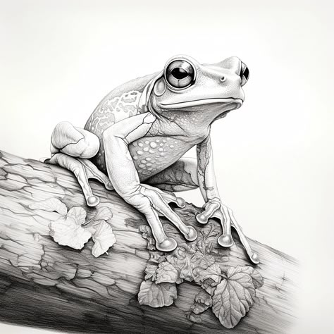 Tree Frog Fine Black Line Pencil Drawing, Printable Wildlife Animal Clip Art for Sticker, Stencil, Logo, Tattoo, Decor, Cricut, Woodburning - Etsy Best Sketches Pencil Drawings, Frog Drawing Reference, Tree Frog Illustration, Frog Drawing Sketches, Drawing Frogs, Woodburning Crafts, Public Domain Art, Tattoo Decor, Tree Frog Tattoos