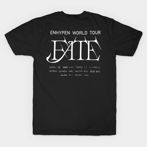 Enhypen Fate World Tour T-Shirt Jake Sunoo Classic - Enhypen Fate World Tour Jake - T-Shirt | TeePublic Enhypen Tshirt Design, Enhypen Clothes, Enhypen Fate World Tour, Aesthetic Enhypen, Jake T, Christmas Board, Kpop Merch, Tour T Shirts, Black Fits