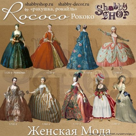 Evolución de la moda del siglo XVIII, (1720-1780). Barroco hasta 1729, Rococó 1730-1760, Neoclásico a partir de 1761. Eighteenth Century Fashion, 1720s Dress, 1750s Fashion Women, 1730s Dress, 1700 Womens Fashion, Neoclassical Clothing, Neoclassical Dress, Rococo Fashion Women, 1700s Women