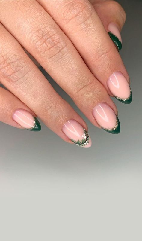 Holiday Nails Christmas, December Nails, Tree Nails, October Nails, Nagel Tips, Christmas Nails Easy, Christmas Gel Nails, Simple Gel Nails, Her Nails