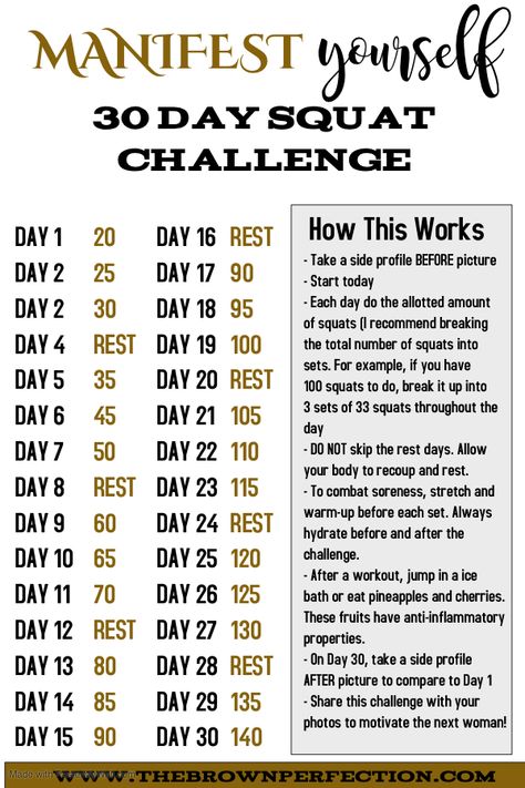 30 Day Squat Challenge To Transform Your Butt In 4 Weeks Squat And Plank Challenge 30 Day, 25 Days Squat Challenge, 30 Day Bum Challenge, Squatober Challenge 2023, Wall Squat Challenge 30 Day, 20 Squats A Day, 30 Day Squat Challenge For Beginners, 20 Day Squat Challenge, Squats Challenge 30 Day