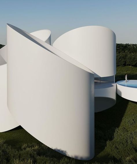 Tucked away in Spain’s sun-drenched landscapes, Fran Silvestre’s latest masterpiece redefines modern architecture. 🌿🏛️ Imagine a sleek, cylindrical marvel seamlessly blending with rolling hills, offering a sanctuary of peace and sophistication. From its elegant curves to its open, light-filled interiors, this design is a true celebration of serenity and innovation. 🏛️: @fransilvestrearquitectos Tap the link in bio for the full article! #InteriorDesign #ModernArchitecture #DesignInspiration... Swiss Architecture Modern, Curved Steel Structure, Biomorphic Architecture, Modern Exteriors, Architecture Design Concept, Rolling Hills, Modern Sculpture, Modern Exterior, Space Planning