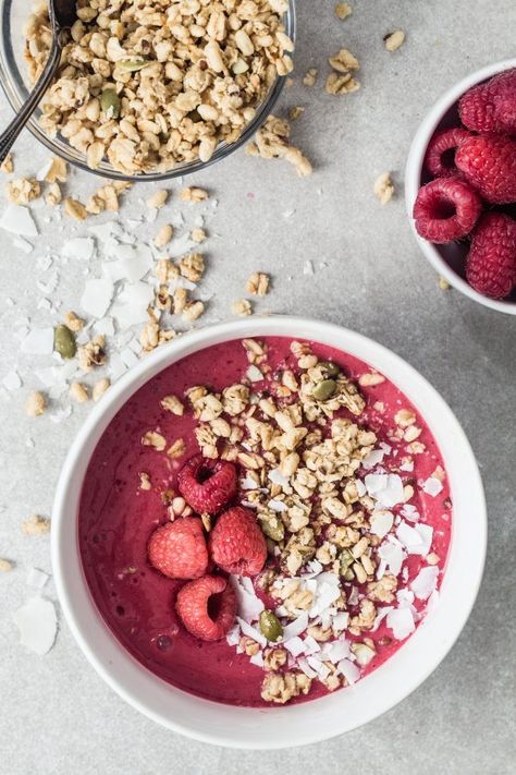 Raspberry Smoothie Bowl, Flax Seed Recipes, Raspberry Smoothie, Smoothie Bowl Recipe, Fruit Smoothies, 4 Life, Bowls Recipe, Smoothie Bowl, Photo Instagram