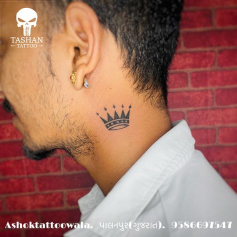 TashanTattoo
AshokTattooWala
S.4.5,Tirupati plaza
Opp. New bus stand
Near gd modi collage
Palanpur (gujrat)
9586697547
9687533310 Crown Neck Tattoo, Kiss Tattoos, Tattoo Neck, Back Of Neck Tattoo, Crown Tattoo, Band Tattoo, Neck Tattoo, Back Tattoo, Tattoos For Guys