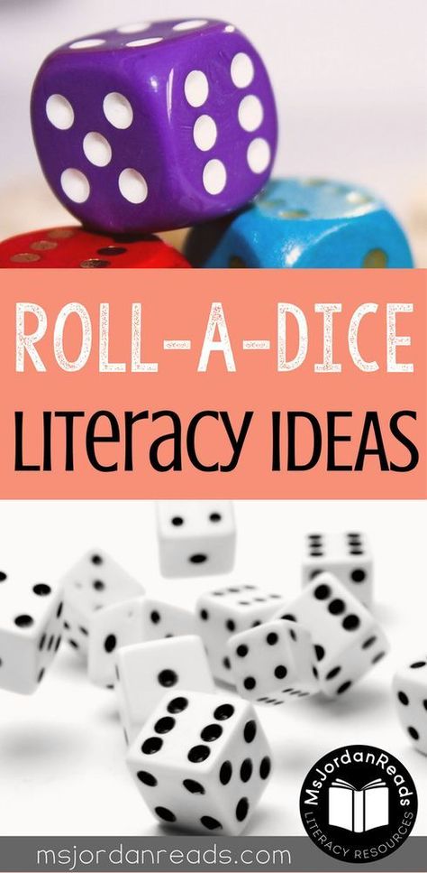 Roll-a-Dice Literacy Fun.    This blog post includes ideas, activities, and free printables for using dice in the classroom. There’s a whole WORLD of possibilities for using dice with literacy! Literacy Night Games, Literacy Night Activities, Roll A Dice, Family Literacy Night, Improve Reading Skills, Family Literacy, Rolling Dice, Literacy Games, Teaching Literacy