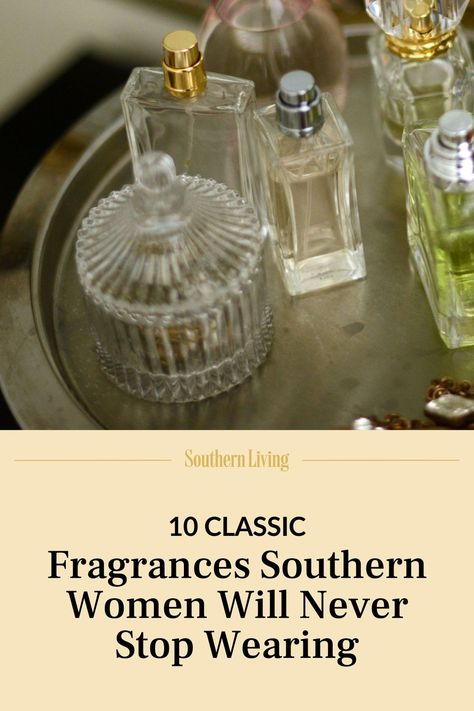 These signature scents are Southern grandmother-approved. Here are 10 classic perfumes that have adorned Southern vanities for generations, and what makes them special. #perfume #beauty #southernscents #classicperfume #nostalgicperfume Southern Belle Secrets, Breakfast Party Foods, Classic Perfumes, Easy Dinner Casseroles, Culture Quotes, Etiquette And Manners, Southern Women, Seasonal Nails, Wedding Pets