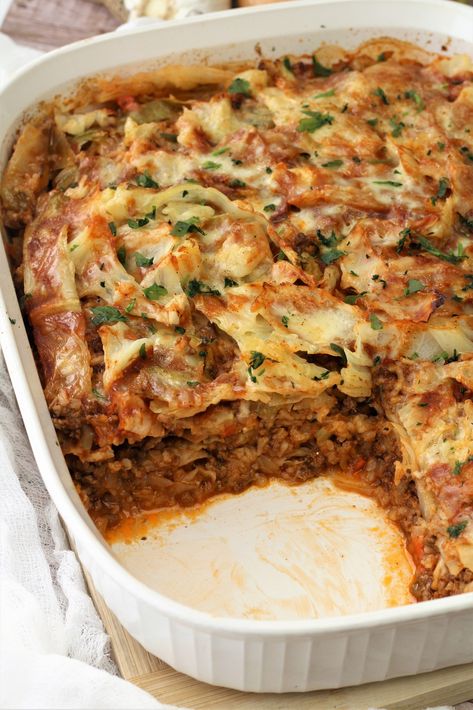 Unstuffed Cabbage Roll Casserole, Italian Cabbage, Allotment Recipes, Harvest Meals, Cabbage Dishes, Unstuffed Cabbage Rolls, Cabbage Casserole Recipes, Cabbage Roll Casserole, Baked Cabbage