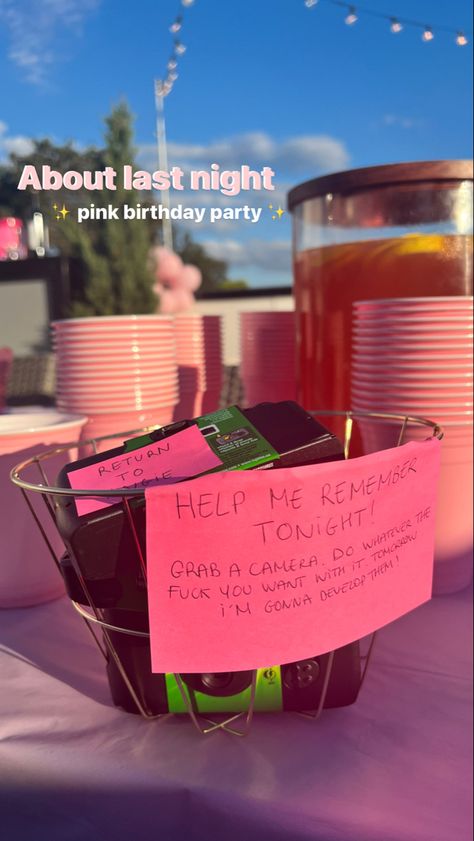 Party 21st Birthday Ideas, 18th Pink Birthday Party Ideas, Pink 26th Birthday Party, 19th Party Themes, Pink 21st Birthday Ideas Outside, 26th Birthday Party Ideas For Women, Party Ideas For 20th Birthday, Pink 30th Birthday Party Decorations, Barbie Themed 18th Birthday