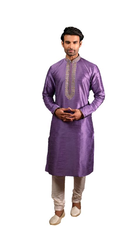 Men Kurta, Kurta Pajama, Pajama Set, Violet, Pajamas, For Men