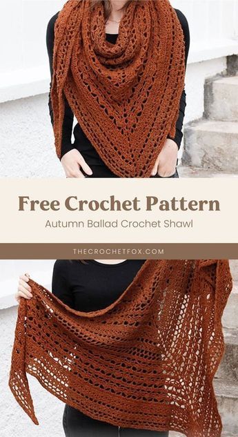 Crochet Fall Patterns Free Scarves & Shawls, Shaw Patterns Crochet, Lace Crochet Shawl Pattern, Crochet Shawl Scarf Pattern Free, Crochet Shawl Lace, Lace Crochet Projects, Crochet Fall Shawl Pattern Free, Fall Shawl Crochet Patterns, Crochet Boho Shawl Pattern Free