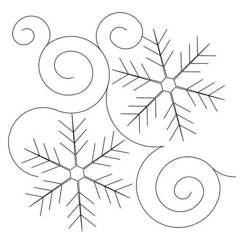 Shop | Category: Edge-to-Edge | Product: Jessica's Snowflake E2E Simple Free Motion Snowflake Quilting Designs, Christmas Free Motion Quilting Designs, Snowflake Pantograph, Quilt Lettering, Free Motion Quilting Designs, Simple Quilting, Quilt Stitches, Judy Niemeyer Quilts, Snowflake Quilt