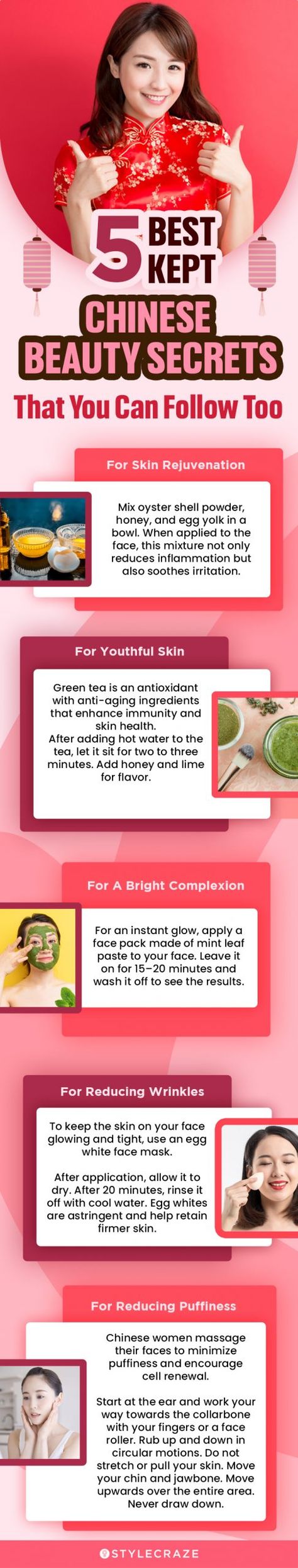 Chinese Beauty Secrets: Top 6 Chinese Skin Whitening Secrets Chinese Beauty Secrets Skin, Massage Routine, Facial Massage Routine, Holistic Diet, Chinese People, Handmade Hair Clip, Anti Aging Ingredients, Facial Massage, Glass Skin