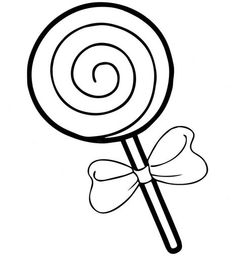 Lollipop Coloring Pages - Best Coloring Pages For Kids Lollipop Drawing, Lollipop Coloring, Shopkins Colouring Pages, Candy Coloring Pages, Coloring Pictures For Kids, Christmas Lollipops, Food Coloring Pages, Summer Coloring Pages, Lollipop Candy