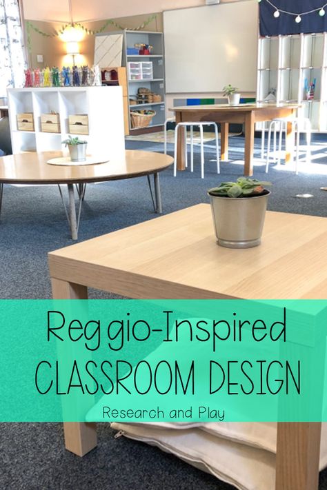 Read about how a kindergarten classroom became a more Reggio-inspired space, including how furniture, colors, and lighting played a big role. Learn small ways to incorporate Reggio Emilia into your classroom using natural materials, real-world objects, and spaces designed for children. Nature Inspired Classroom, Kindergarten Classroom Design, Kindergarten Classroom Setup, Reggio Emilia Classroom, Reggio Emilia Approach, Reggio Inspired Classrooms, Reggio Emilia Inspired, Reggio Classroom, Prek Classroom