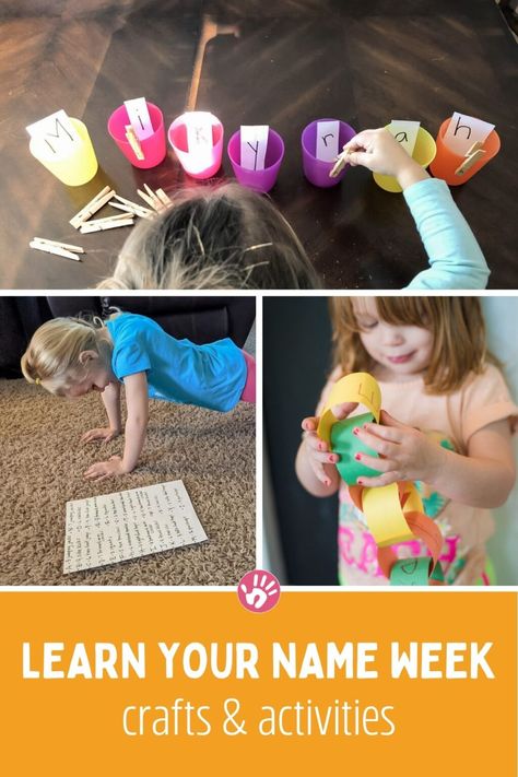 Name Activities for Kids to Learn their Name Development Milestones, Name Activities, Pre School, Craft Activities, Milestones, Activities For Kids, Preschool, To Learn, For Kids