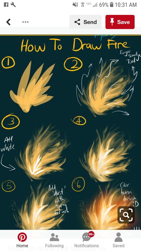 Fire Tutorial, Poses References, Digital Painting Tutorials, Art Instructions, Drawing Tutorials, Digital Art Tutorial, Painting Tips, Art Tips, Drawing Tips