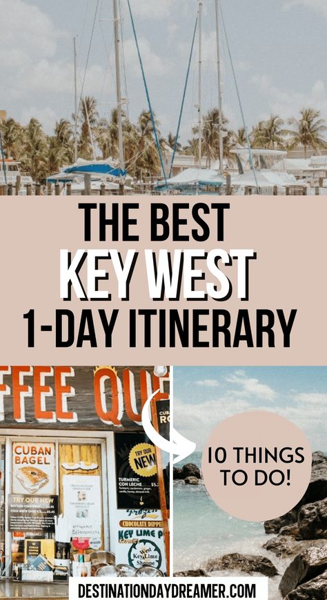 The Ultimate Itinerary for a Day Trip to Key West - Destination Daydreamer Key West Day Trip, Key West Itinerary, Key West Christmas, Key West Food, Key West Florida Vacation, Traveling Usa, Miami Key West, Florida Keys Road Trip, Key West Beaches