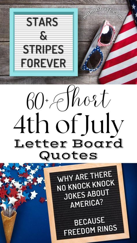 60+ Best Fourth Of July Letter Board Quotes July Letter Board Quotes, 4th Of July Puns, 4th Of July Sayings, Missing You Letters, July Sayings, 4th Of July Quotes, Photoshoot Quotes, Fourth Of July Quotes, Social Media Captions