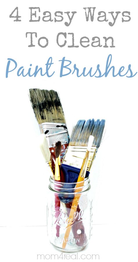 Clean Paint Brushes, Cleaning Paint Brushes, Graphics Fairy, Real Techniques, Diy Cleaning Products, Painting Tips, Art Tips, Fabric Softener, Household Hacks