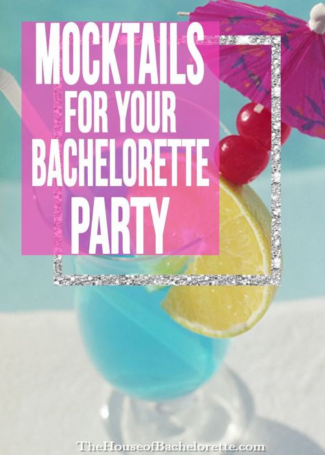 Party tips for making mocktails at your bachelorette party! Bachelorette Party Non Alcoholic, Bachelorette Mock Tails, Alcohol Free Bachelorette Party Ideas, Easy Bachelorette Party Food, Alcohol Free Bachelorette Party, Bachelorette Drink Ideas, Making Mocktails, Lisa Party, Bachelorette Straws