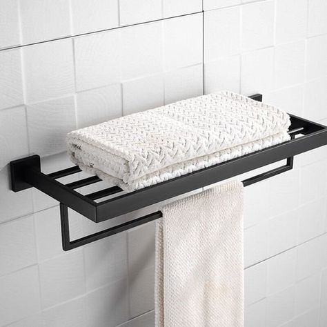 Towel Rack Shelf, Modern Towel Rack, Laundry Room Drying Rack, Metal Towel Racks, Bathroom Accesories, Barber Shop Interior, Home Interior Accessories, Bathroom Towel Rack, Toilet Shelves