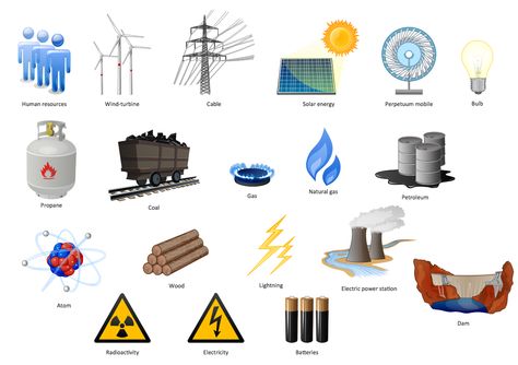 Design Elements - Resources and Energy Non Renewable Energy, Nonrenewable Resources, Event Planning Checklist, Solar Power House, Energy Resources, Computer Icon, Solar Power System, Sustainable Energy, Power Station