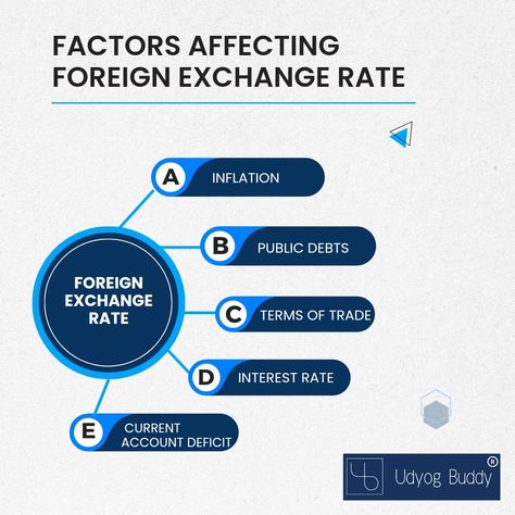 All of these factors determine the foreign exchange rate fluctuations. If you send or receive money frequently, being up-to-date on these factors will help you better evaluate the optimal time for international money transfer. Have any questions? Let us know in the comment section. #udyogbuddy #advisory #businesssetup #consultancy #rbi #foreignexchange #foreigntrade #importexport #duties #importduties #trading #factorsaffecting #national Accounting Education, Money Exchange, Foreign Exchange Rate, Exchange Rate, Exhibition Booth, Money Transfer, Interest Rates, Income Tax, Booth Design