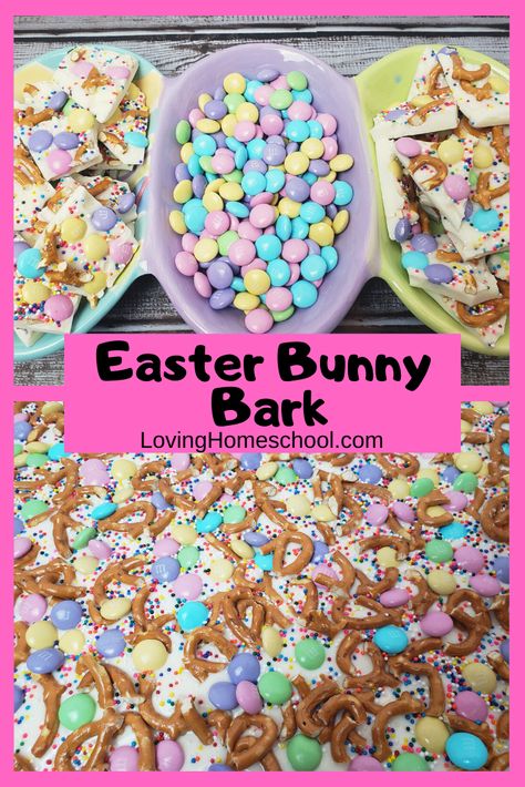 Easter Outfit Casual, Easter Outfits Casual, Bunny Bark, Easter Bunny Bark, Easter Candy Recipes, Easter Bark, Easter Deserts, Creative Easter Baskets, Easy Easter Treats