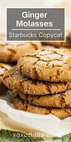 Starbucks Christmas Drinks, Molasses Cookie Recipe, Molasses Cookie, Homemade Starbucks, Ginger Cookie Recipes, Molasses Cookies Recipe, Ginger Molasses, Ginger Molasses Cookies, Lost 100 Pounds