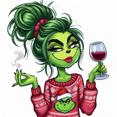 Lady Grinch, Female Grinch Art, Immagini Grinch, Grinch Drawing, Grinch Images, Grinch Png, Grinch Quotes, Light Drinks, Dr. Seuss Svg