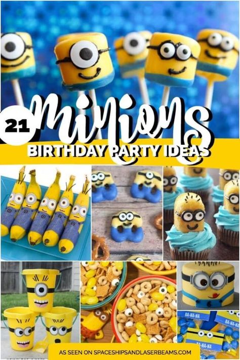 Diy Minion Birthday Party, Minion Birthday Party Ideas, Minion Party Ideas, Minion Food, Minions Birthday Party Decorations, Minions Birthday Theme, Minions Birthday Party, Diy Minions, Despicable Me Party