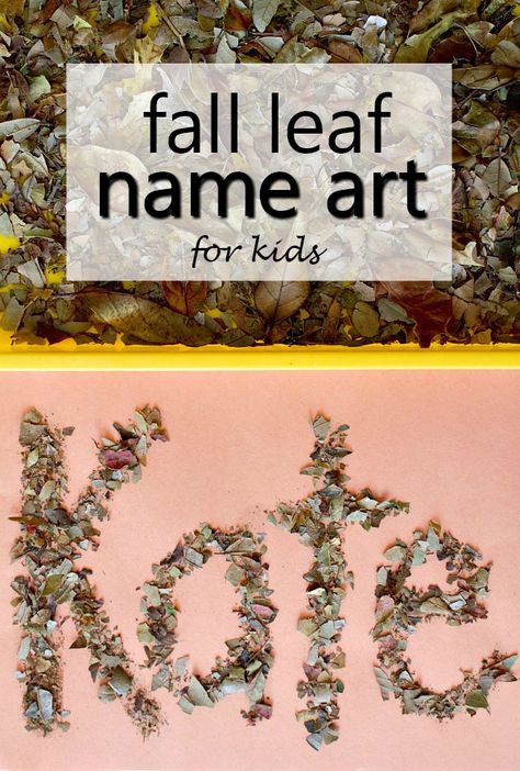 Name Art For Kids, Name Worksheets, Leaves Name, Fall Lesson Plans, Preschool Names, Fall Preschool Activities, Fall Lessons, Tree Study, Name Crafts