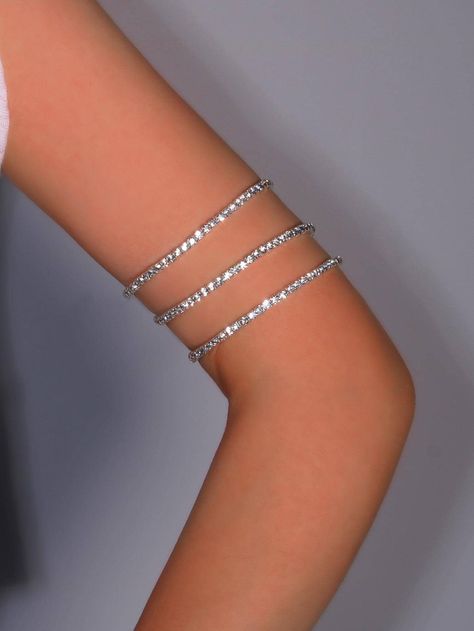 Prom Bracelet, Silver Prom Jewelry, Prom Jewelry Sets, Arm Cuff Jewelry, Silver Arm Cuff, Arm Bangles, Prom Accessories, Arm Jewelry, Prom Jewelry