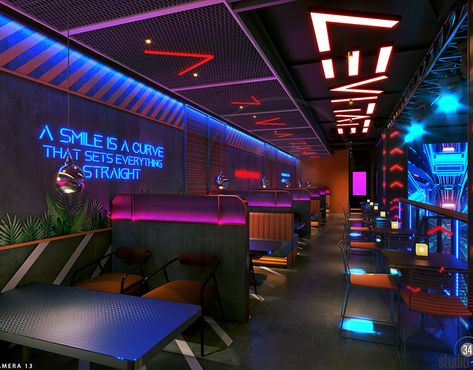 Yangon City, Club Design Interior, Game Room Lighting, Arcade Bar, Gaming Lounge, Business Strategy Management, Arcade Room, Architectural Design Studio, Nightclub Design