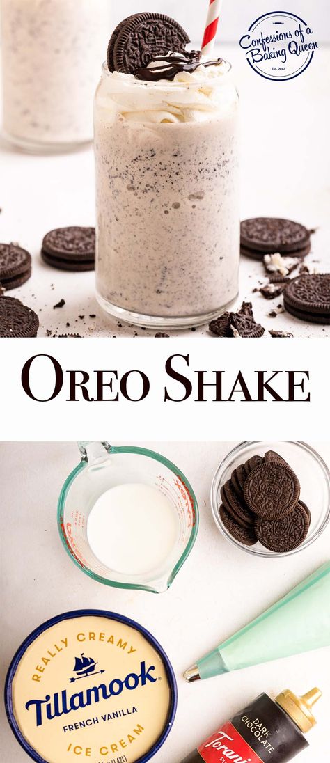 Oreo Milkshake Recipe, Cookie Milkshake, Oreo Milk, Oreo Shake, Gf Food, Oreo Milkshake, Oreo Ice Cream, Cookies And Milk, Summertime Recipes