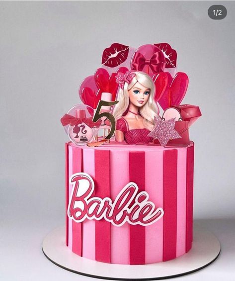 Barbie Heart Cake, Barbie Party Decorations, Heart Cake, Barbie Party, 4th Birthday, Party Decorations, Cake, Birthday