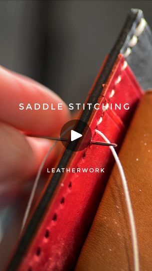 Sewing Tricks, Saddle Stitch, Machine Sewing, Leather Crafts, Asmr Video, Blanket Stitch, Leather Work, May 13, Leather Working