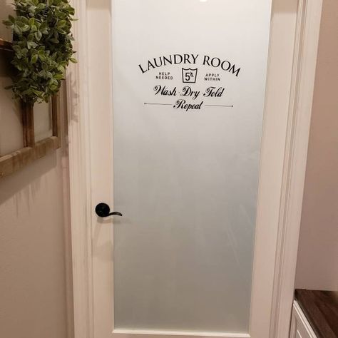 Laundry Decal for Glass Door Personalized Laundry Room Sign | Etsy Laundry Decal, Laundry Room Wall Art, Laundry Doors, Laundry Room Sign, Laundry Room Signs, Laundry Signs, Room Signs, Home Reno, Room Art