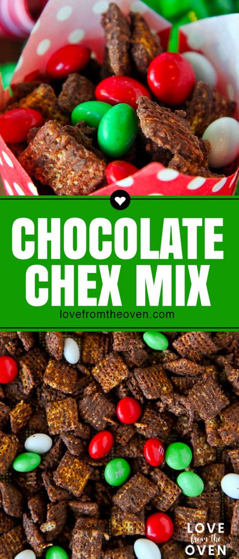 Easy Chocolate Chex Mix #chexmix #christmaschexmix #holidaychexmix #chex #cereal #chocolate #peppermint #lftorecipes Chocolate Chex Recipes, Thanksgiving Chex Mix Recipes, Chex Mix Recipes Crock Pot, Bold Chex Mix Recipe, Chex Mix Recipes Christmas, Chocolate Chex Mix Recipes, Chocolate Snack Mix, Chex Party Mix Recipe, Chex Mix Recipes Sweet