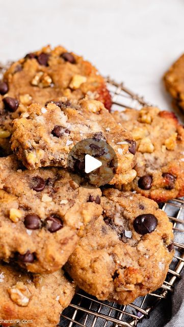 Shuang Shuang on Instagram: "Made with almond flour and sweetened by ripe bananas, these Chunky Monkey 🐒 Cookies are SOFT, MOIST, so delicious. It is easy to make and 100% toddler approved. Start by mashing bananas 🍌 in a bowl, then add coconut sugar (optional) , almond four, coconut flour baking soda, fold in walnuts and chocolate chips. Scoop into cookies and sprinkle sea salt on top. Bake for 15 minutes then enjoy ✌🏼.
.

🍪 comment CHUNKY MONKEY and like this reel. Check your DM (maybe in your DM request folder ) for the full recipe link!
.
#chunkymonkey #almondflourcookies #bananacookie #egglesscookies #softcookies" Coconut Flour Baking, Chunky Monkey Cookies, Monkey Cookies, Eggless Cookies, Baking With Coconut Flour, Almond Flour Cookies, Banana Cookies, Chunky Monkey, Ripe Bananas