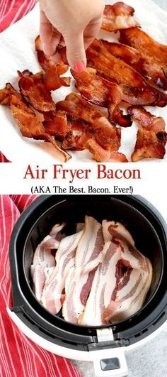 Air Fryer Bacon, Air Fryer Recipes Breakfast, Air Fried Food, Air Fryer Oven Recipes, Diner Recept, Air Fry Recipes, Best Bacon, Air Fryer Recipes Chicken, Air Fryer Dinner Recipes