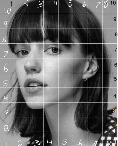 for those who want a grid Detailed Face Drawing, Face Grid Drawing, Grid Images For Drawing, Drawing Reference With Grid, Face Grid Sketch, Grid Pictures To Draw, Gridded Drawing Reference, Grid References Drawing, Grid Drawing Reference