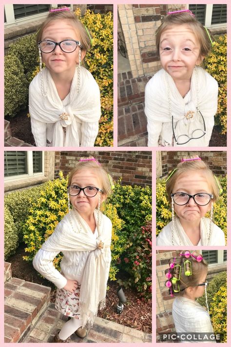 100 Days Of School Granny Ideas, 100 Days Of School Grandma, Dress Like A Grandma Day At School, 100 Day Of School Grandma Outfit, Granny Dress Up, 100tg Day Of School Ideas, 100 Days Of School Dress Up, Grandma Dress, 100 Day Of School Project