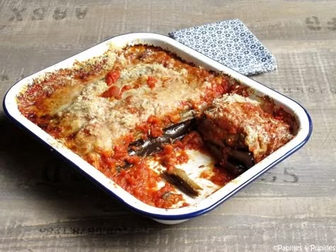 Aubergines à la Parmigiana façon Jamie Oliver Parmesan Crusted Tilapia, Parmesan Crusted Pork Chops, Crusted Tilapia, Olive Recipes, Eggplant Recipes, Latin Food, Vegetarian Cooking, Delicious Vegetarian, Jamie Oliver