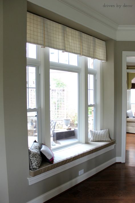 Window Treatments for Those Tricky Windows - Driven by Decor Windows Treatments Living Room, Inset Window Curtains, Recessed Windows, Valences For Windows Bedrooms, Curtains For Inset Windows, Recessed Window Curtains, Long Valances For Windows, Recessed Window Treatments, Inset Window Treatments