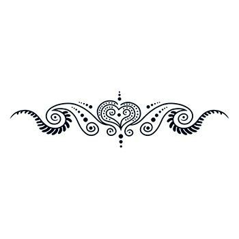 Lower Back Tat, Stencil Drawing, Diy Tattoo Permanent, Best Tattoo Ever, Heart Temporary Tattoos, Tattoos To Cover Scars, Henna Inspired Tattoos, Small Quote Tattoos, Small Tattoos With Meaning