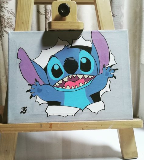 Lienzo de stich en acrílico personalizable @detalles.arte_on Disney Canvas Paintings, Lilo En Stitch, Aesthetic Painting Ideas, Painting Ideas On Canvas Easy, Disney Canvas Art, Easy Painting Ideas On Canvas, Disney Canvas, Disney Paintings, Easy Painting Ideas